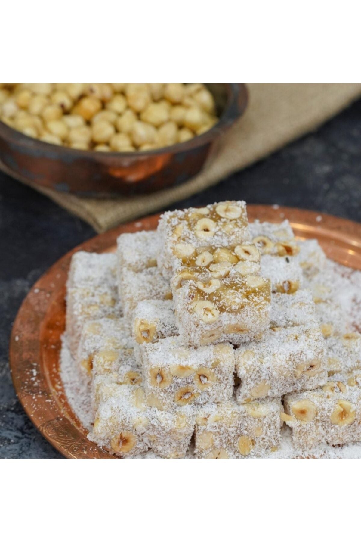 Okay Yayladagi Style Turkish Delight bol Hazelnut 500 g - MALLTURK