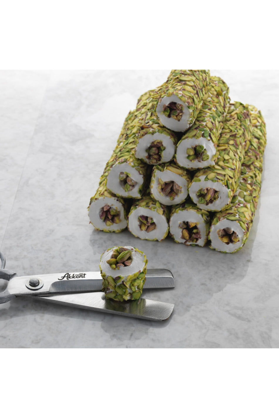 Akkent 1860 file Pistachio Sultan Style Pistachio Turkish Delight 450 g - MALLTURK