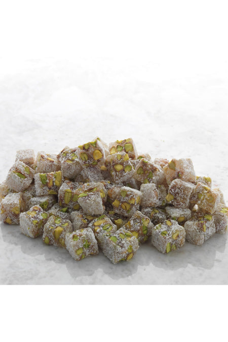 Akkent 1860 Coconut Double Roasted extra Pistachio Turkish Delight 450 g - MALLTURK