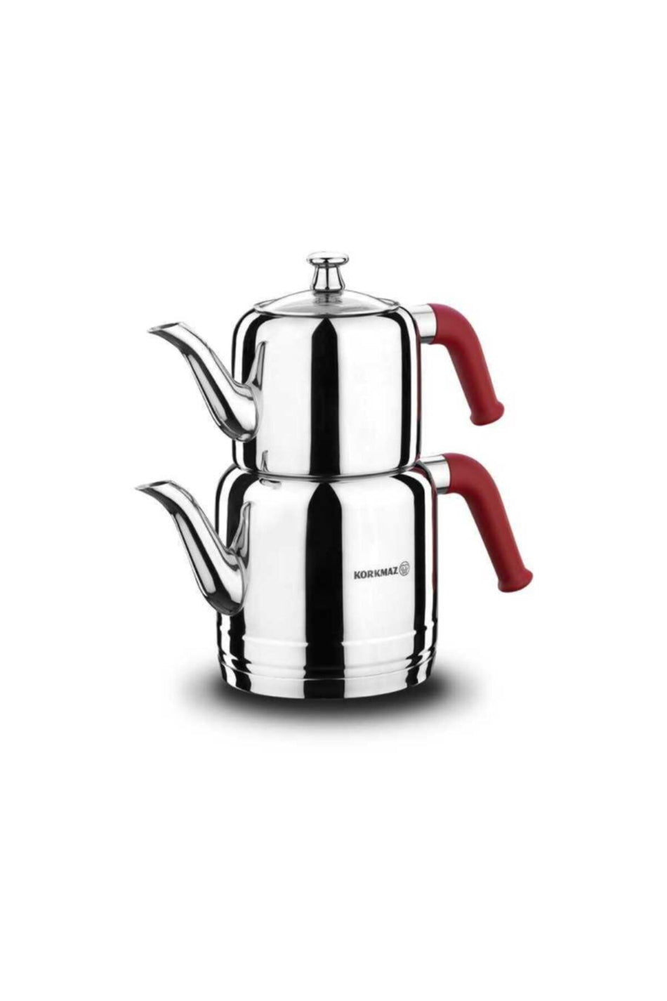 KORKMAZ A189 Riva Teapot Set, Red - MALLTURK