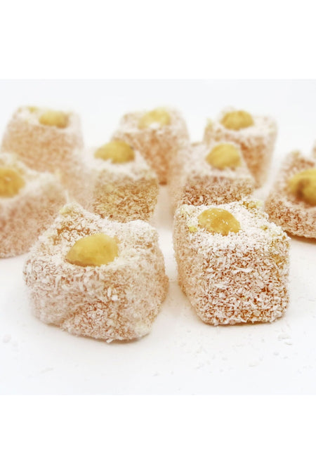 Ozgur Kuruyemis Lemon Flavored Hazelnut Turkish Delight 500 g - MALLTURK