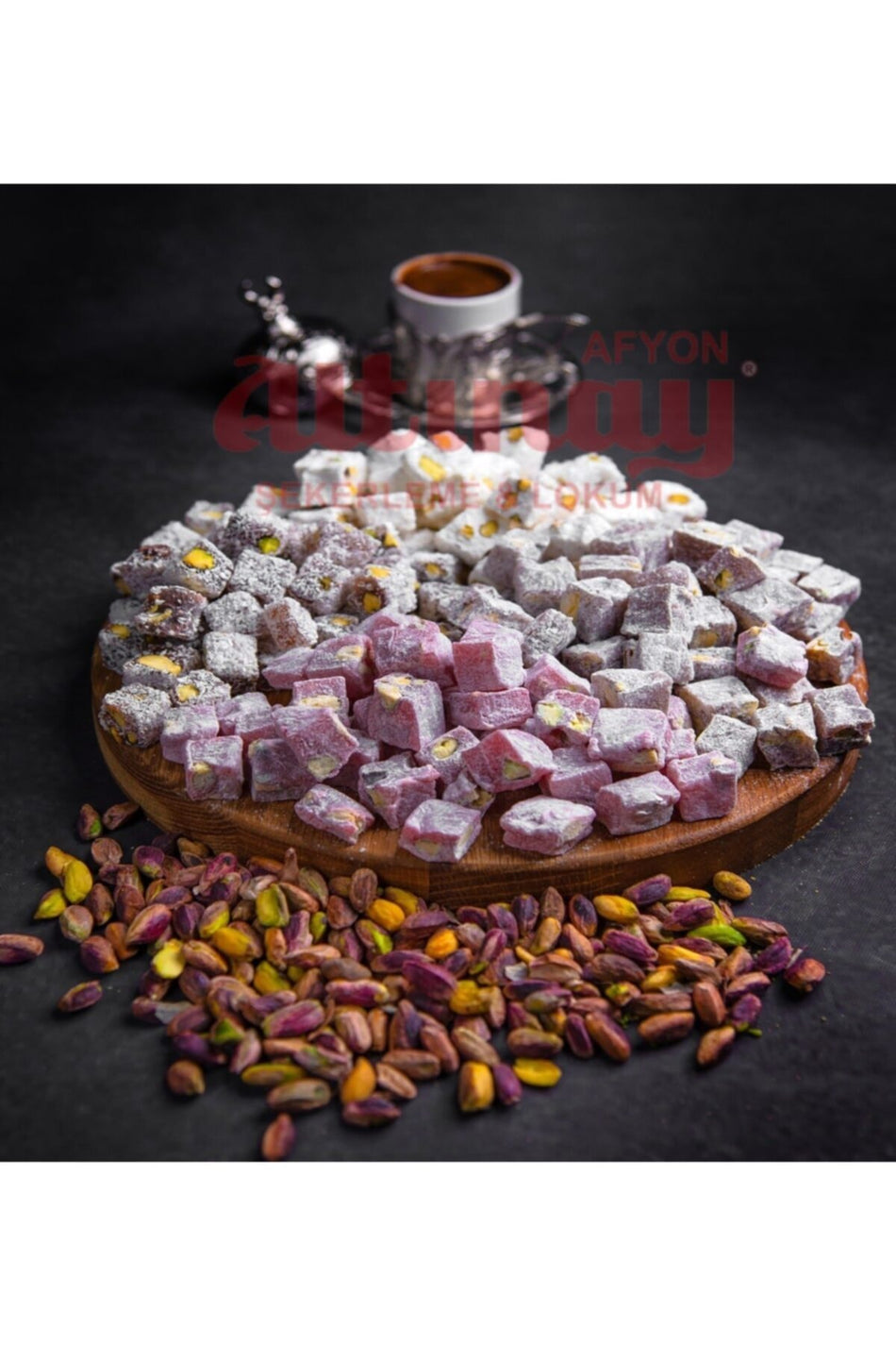 Altinay sekerleme meshur Pistachio Assorted Double Roasted Afyon Style Turkish Delight 500 g - MALLTURK