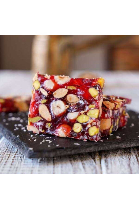 Yeni Ugur Pomegranate Flavored and Assorted kuruyemisli Turkish Delight 500 g - MALLTURK