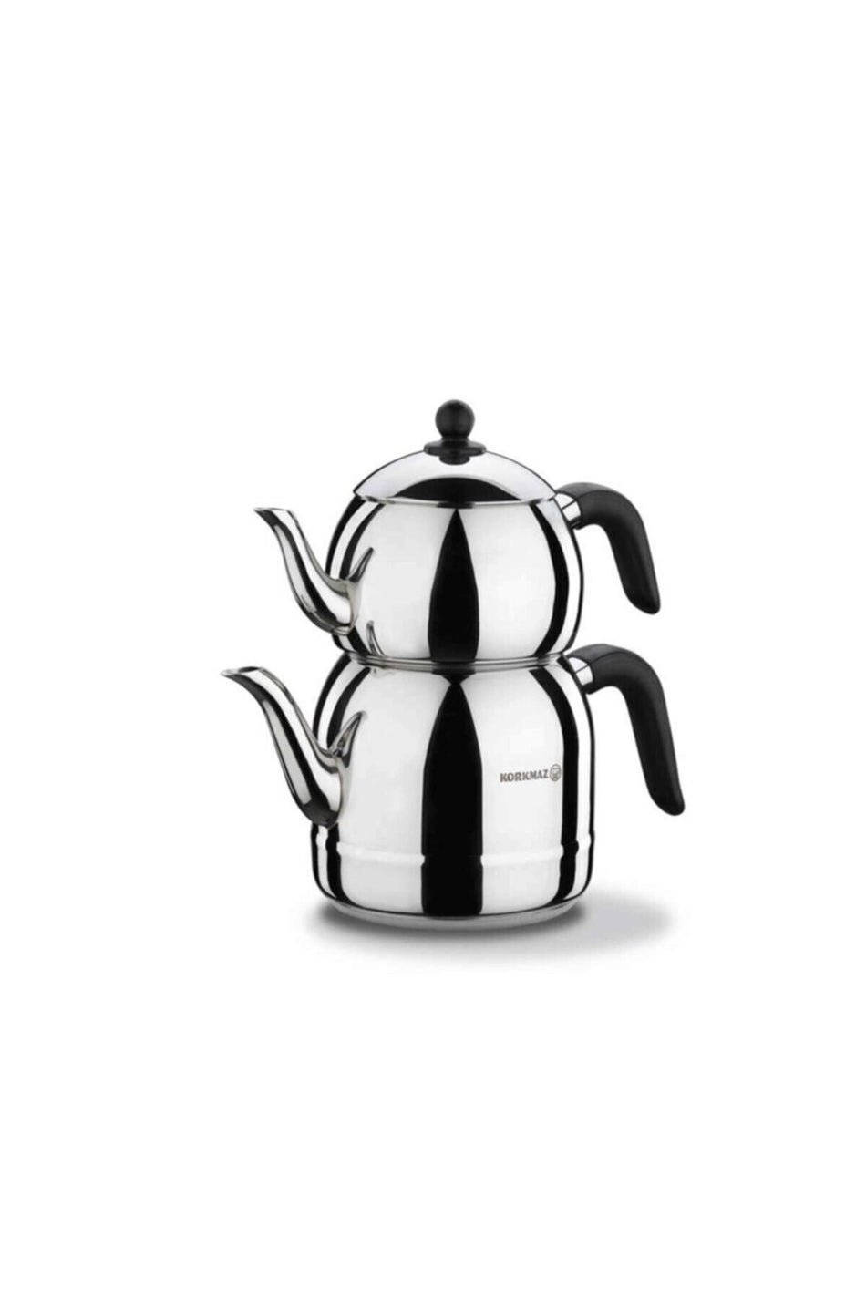 KORKMAZ A194 Retro Teapot Set Black - MALLTURK