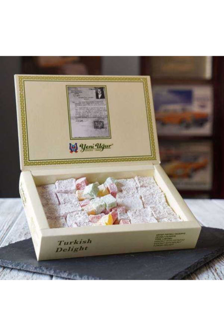 Yeni Ugur Assorted Turkish Delight Plain Rose Flavored and Fruit Flavored 750 g - MALLTURK