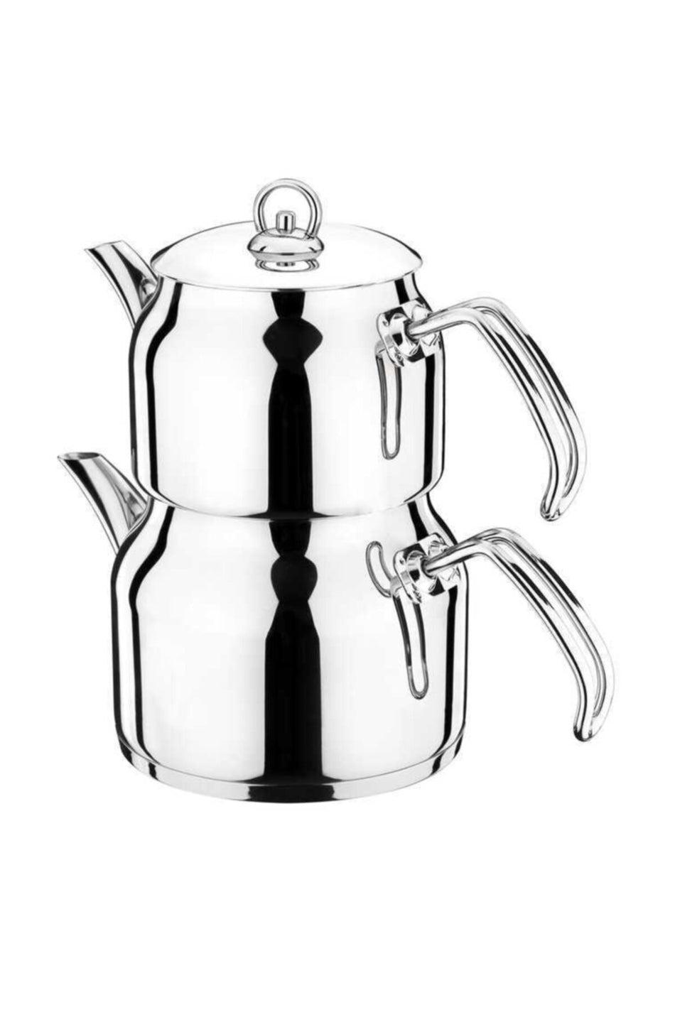Akdeniz Metallic image Metal Handle Mini Stainless Steel Teapot