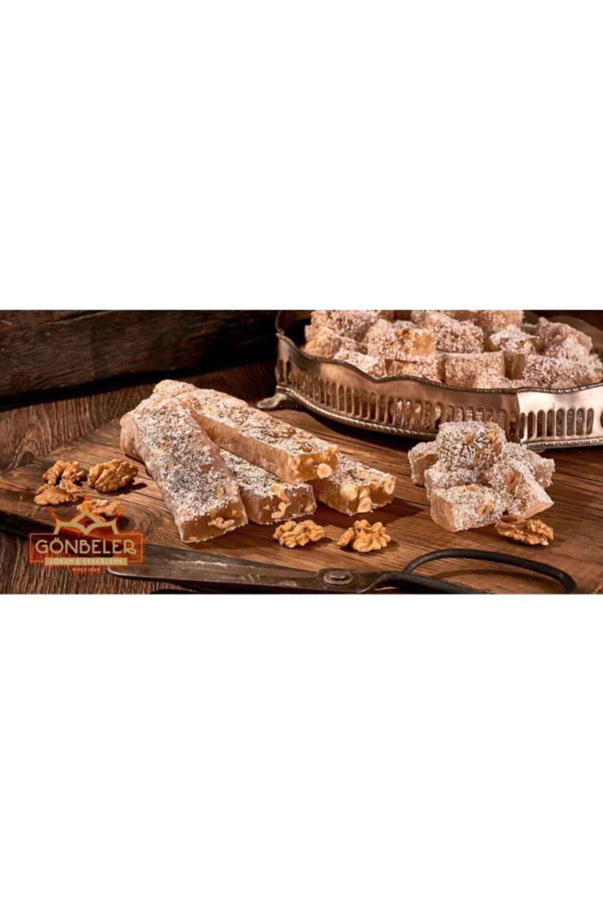 RK Afyon Style gonbeler Walnut Turkish Delight 500 g - MALLTURK