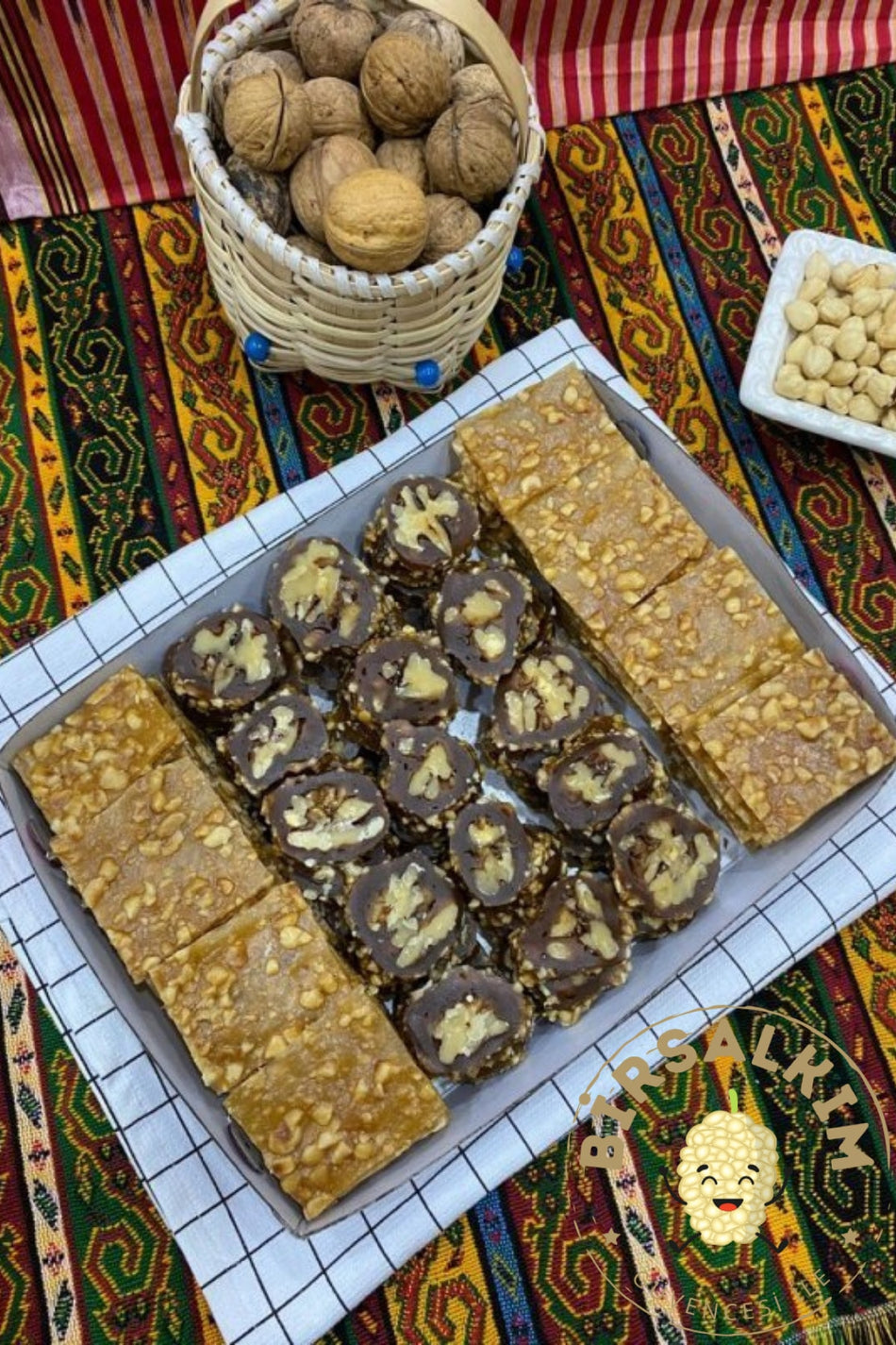 BIrsalkim Fruit Leather kome gumushane ayder paketi 1000 g Fruit Leather Walnut Grape Molasses Confection karisimi
