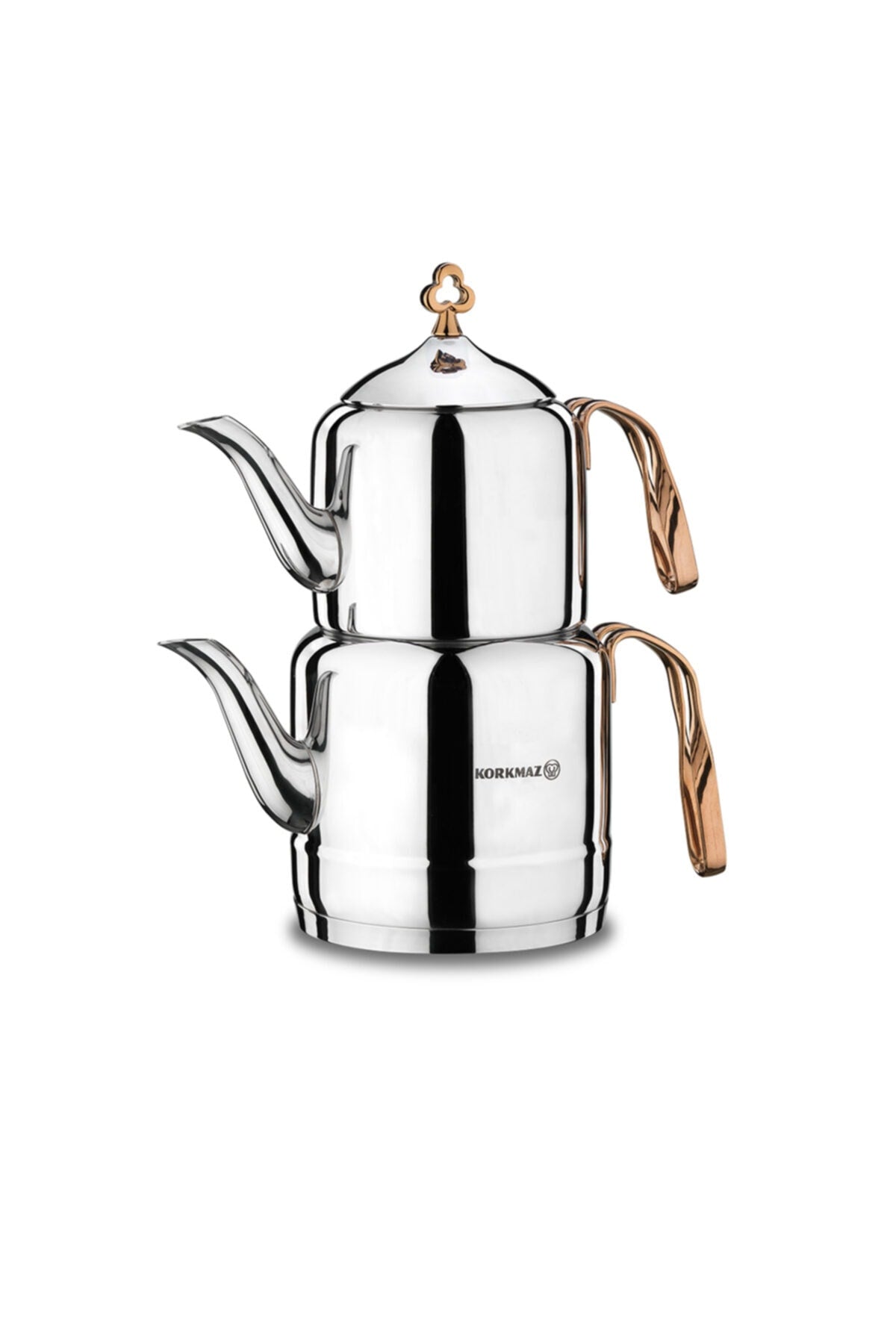 KORKMAZ - A213 cintemani Teapot Set Rosagold - MALLTURK