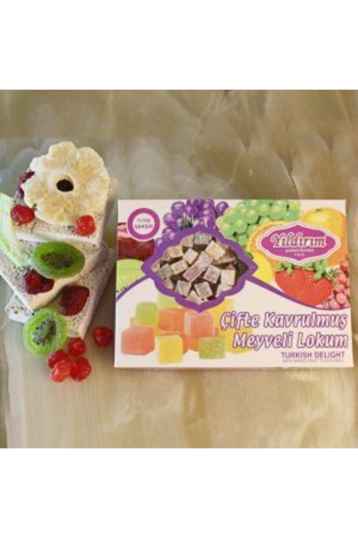 Yildirim Sekerleme Turkish Delight Fruit Flavored Double Roasted 150gr 100 seker - MALLTURK