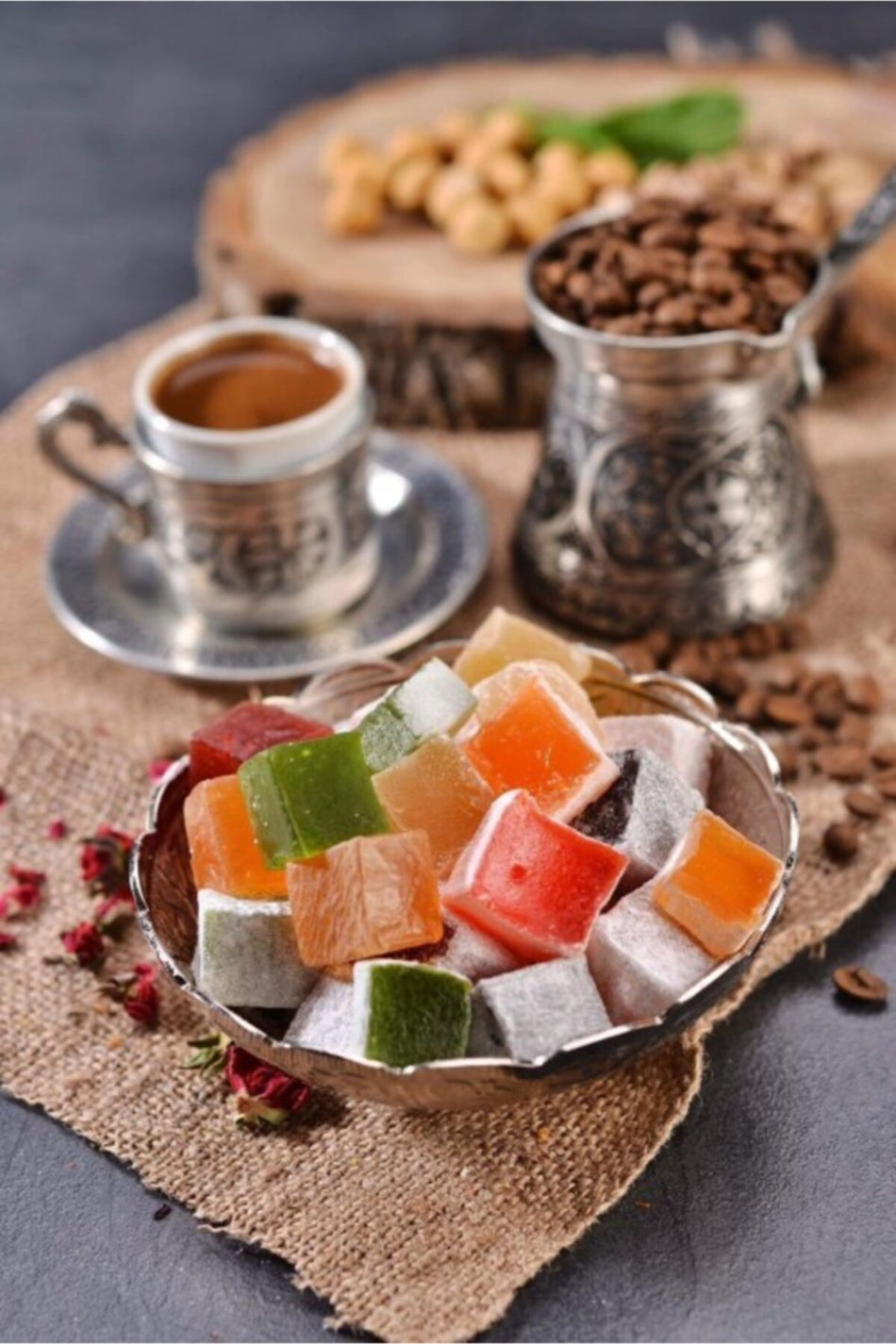 Sekerci caferzade Mixed Fruit Turkish Delight 500 g - MALLTURK