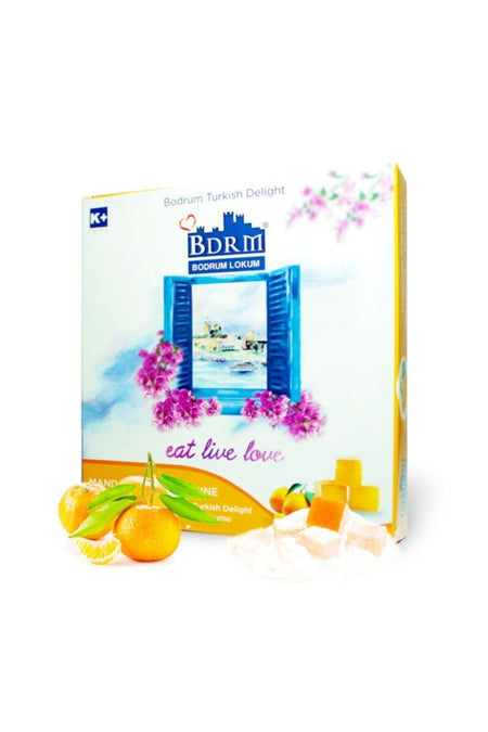 Bodrum Lokum Mandarin Flavored Turkish Delight 400gr - MALLTURK