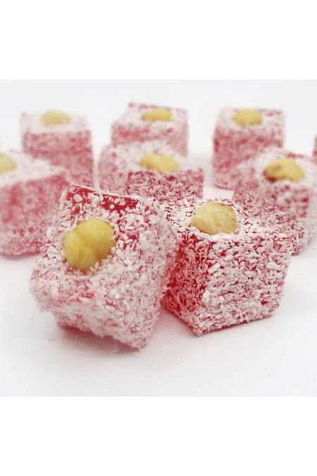 Ozgur Kuruyemis Rose Flavored Hazelnut Turkish Delight 250 g - MALLTURK