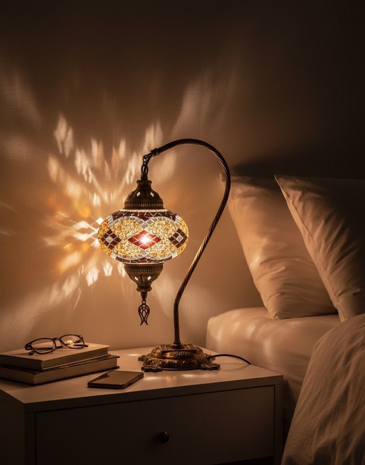 Table lamp, bedside table, bedside lighting, Turkish lamp night light - MALLTURK