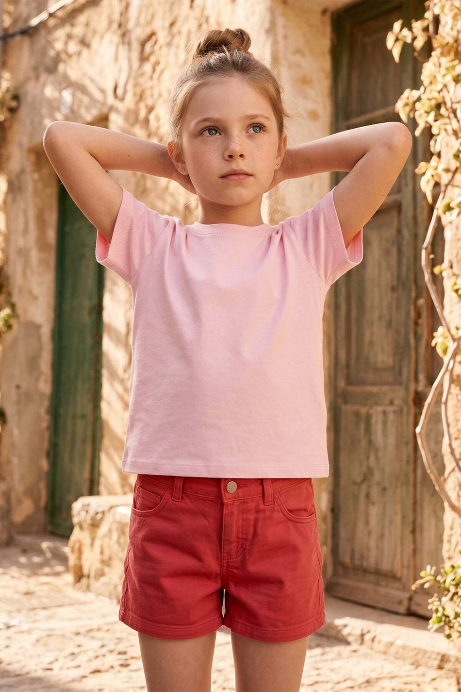 100% Cotton Basic Casual Girls' T-Shirt - MALLTURK