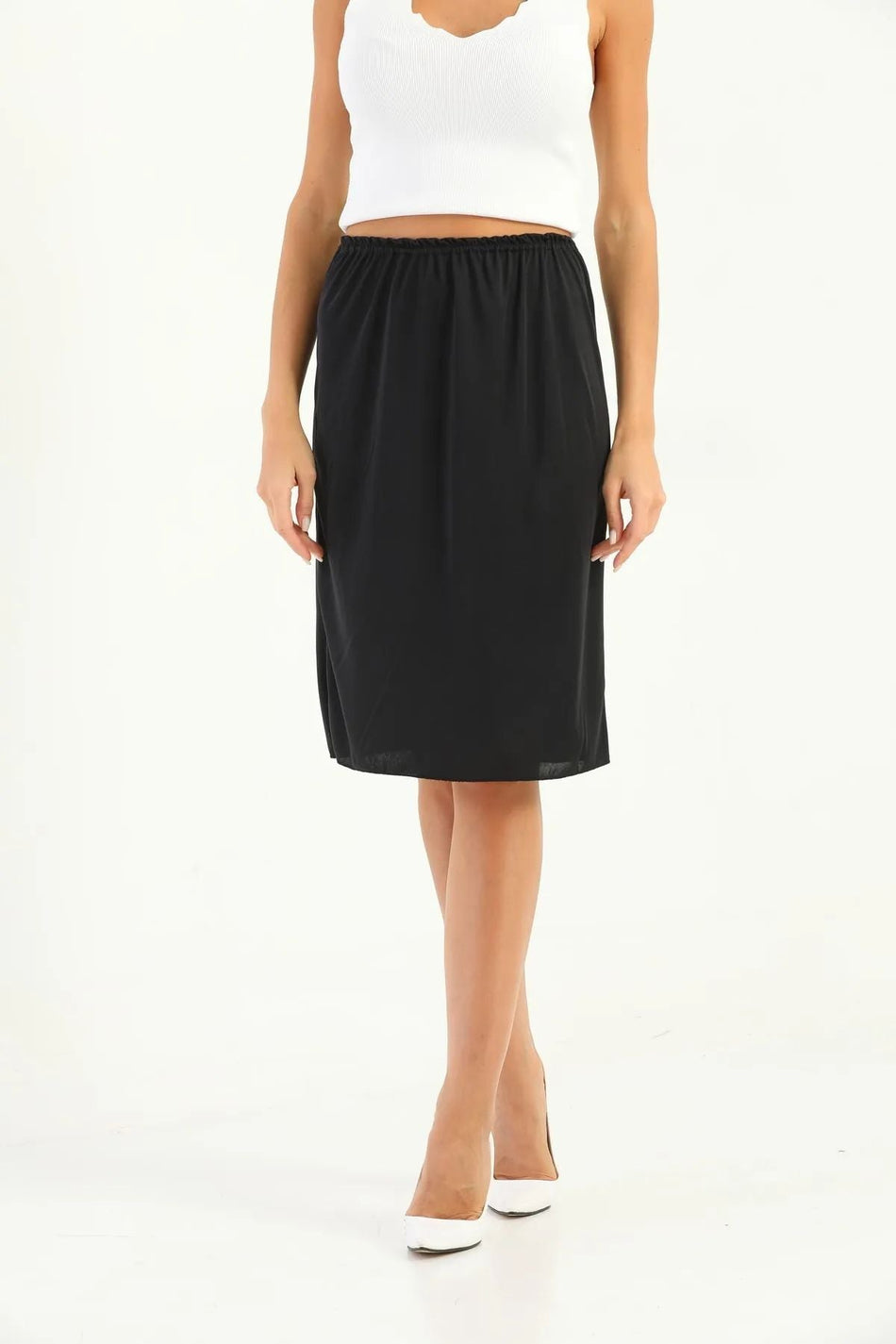 100% COTTON Below Knee Skirt Lining Underskirt Petticoat Underwear - MALLTURK