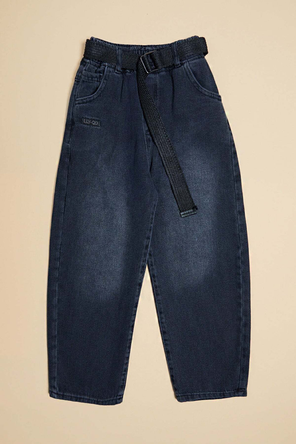 100% Cotton Belted Boys' Baggy Trousers - MALLTURK