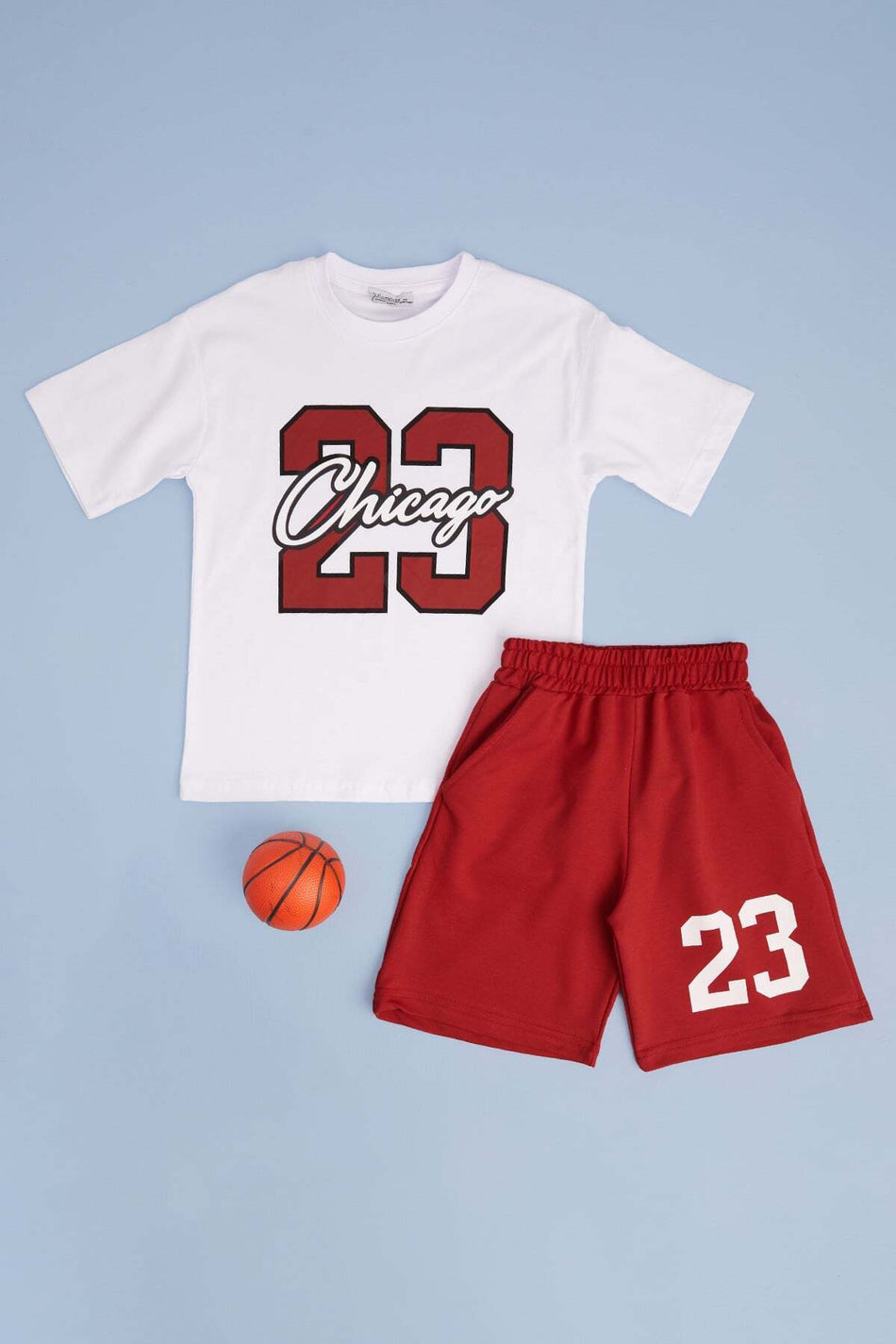 100% Cotton Number and Text Printed Boys' Set - MALLTURK