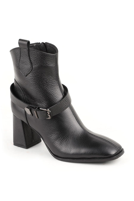 100% Genuine Leather Warm Lining Blunt Toe Western Women's Boots L031.26102854-25K - MALLTURK