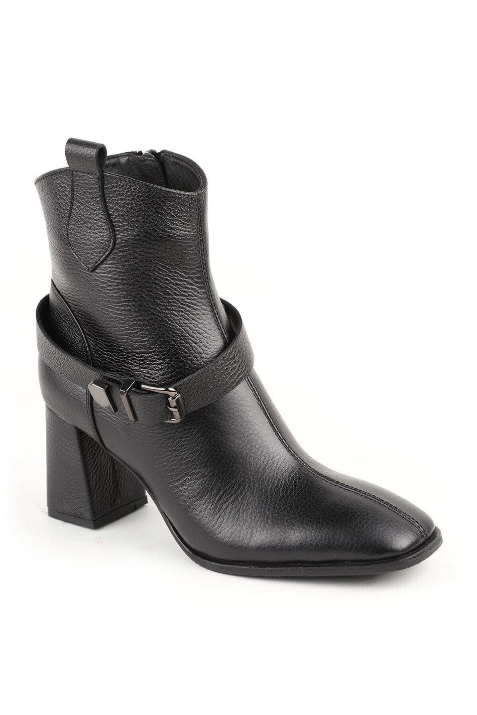 100% Genuine Leather Warm Lining Blunt Toe Western Women's Boots L031.26102854-25K - MALLTURK
