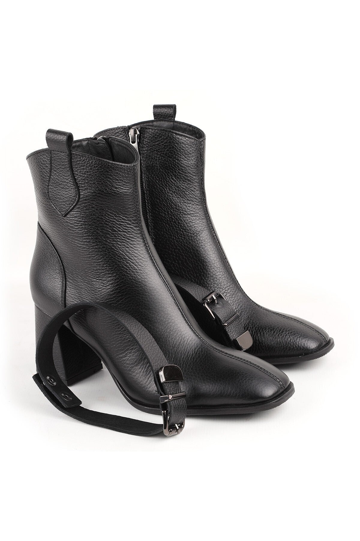 100% Genuine Leather Warm Lining Blunt Toe Western Women's Boots L031.26102854-25K - MALLTURK
