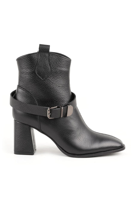 100% Genuine Leather Warm Lining Blunt Toe Western Women's Boots L031.26102854-25K - MALLTURK