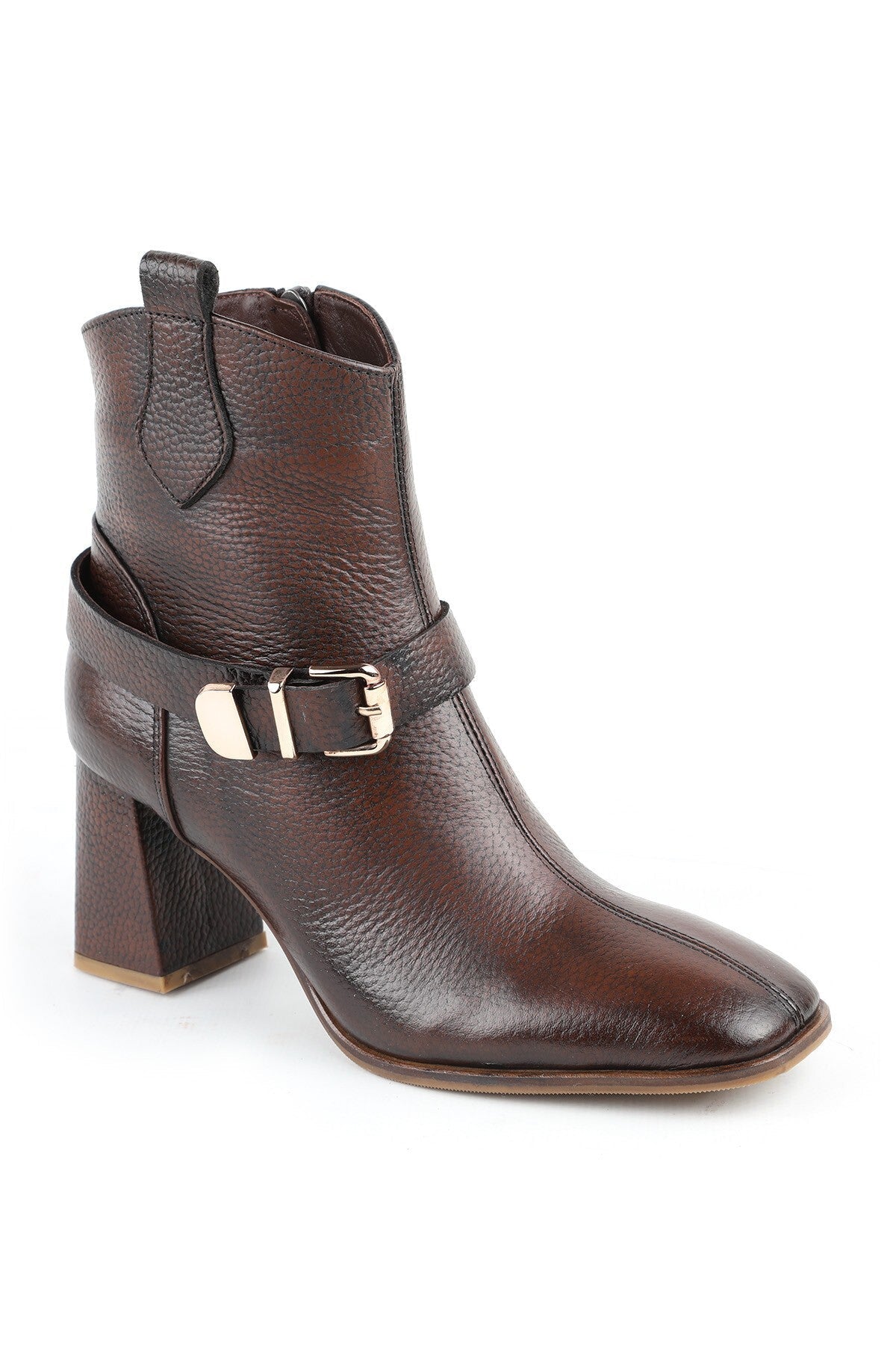 100% Genuine Leather Warm Lining Blunt Toe Western Women's Boots L031.26102854-25K - MALLTURK