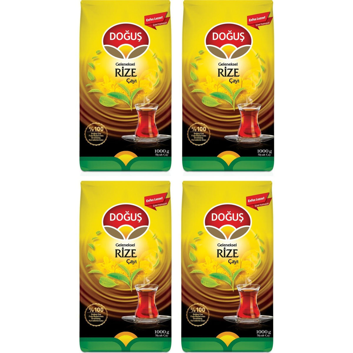 Dogus Geleneksel Dokme Rize Siyaz tea 1000 g Enfes flavor - 4'Lu - MALLTURK
