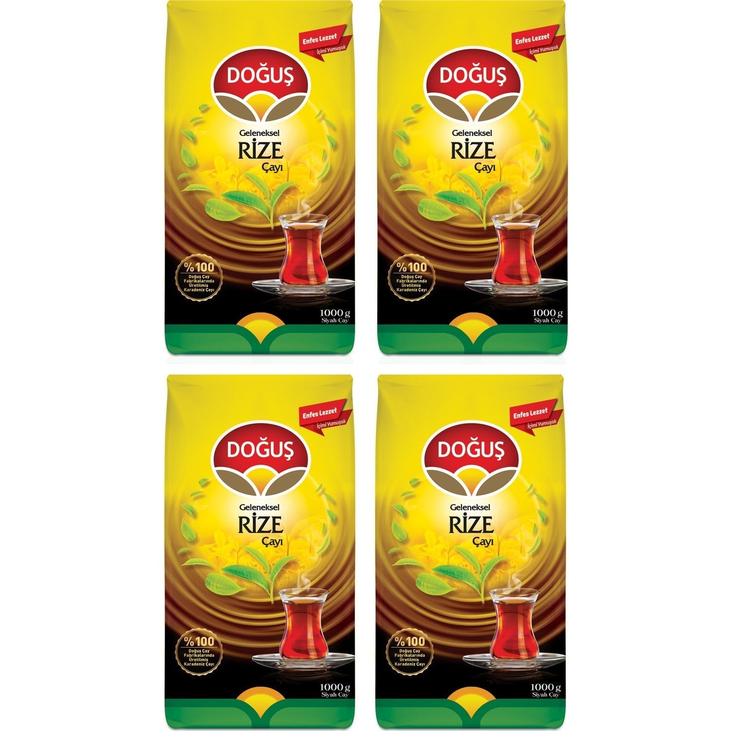 Dogus Geleneksel Dokme Rize Siyaz tea 1000 g Enfes flavor - 4'Lu - MALLTURK