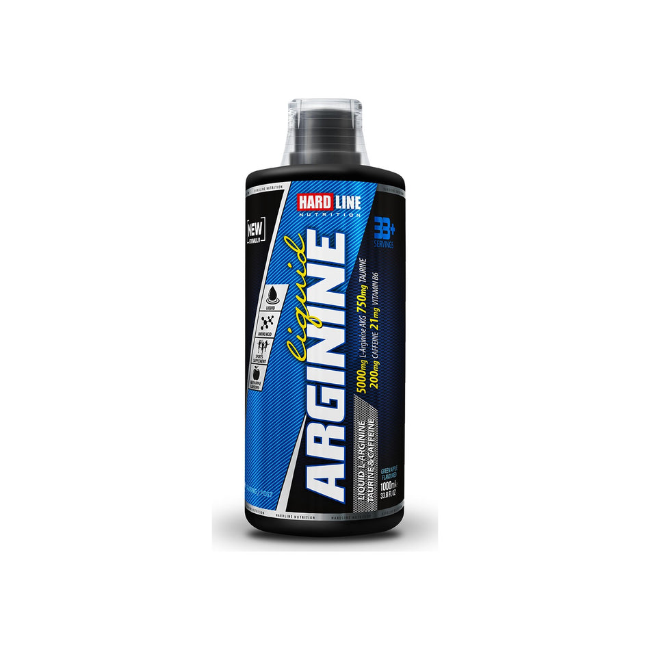 Hardline Nutrition Arginine Liquid Green Apple Flavored 1000 ml with Amino Acid Content - MALLTURK
