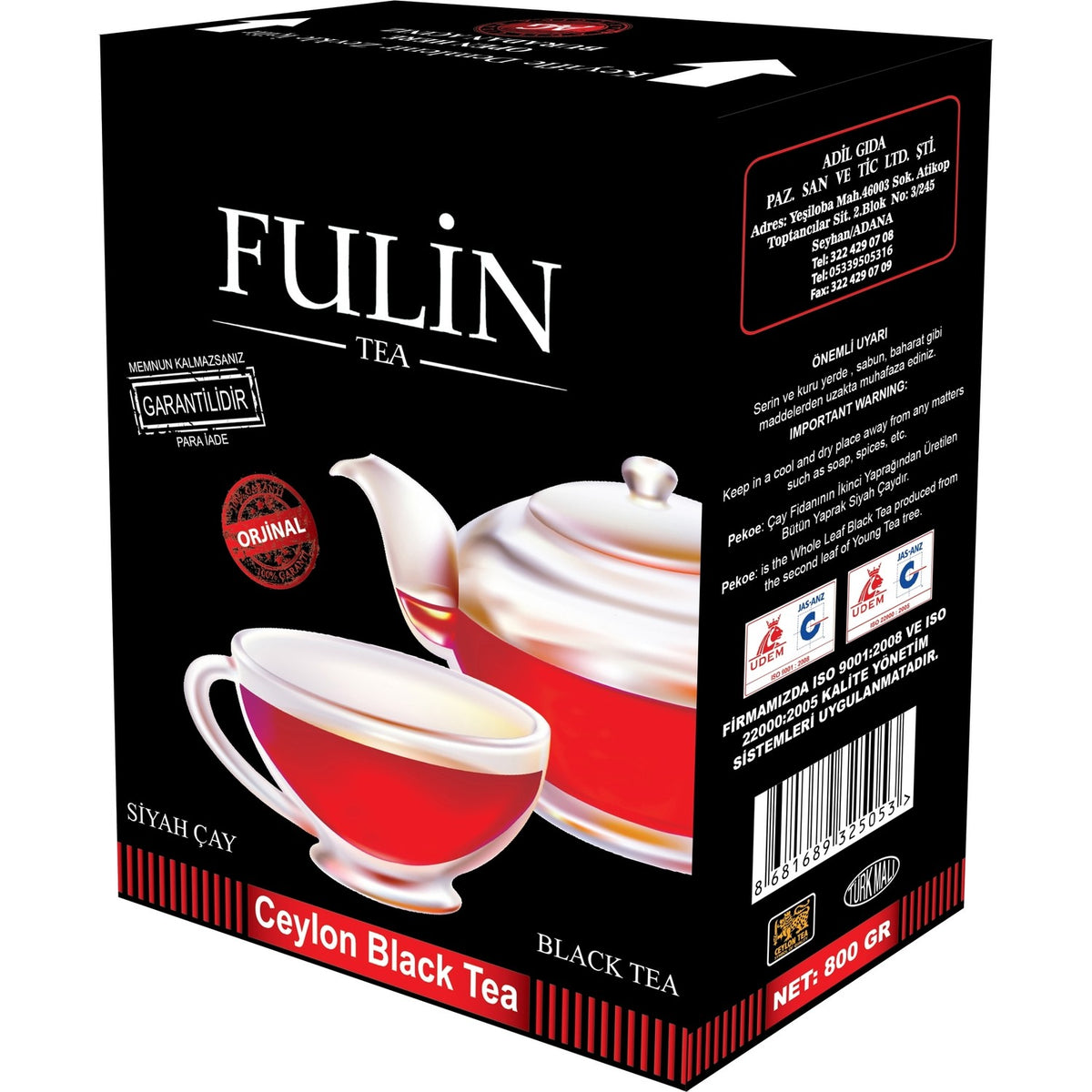 Fulin Ithal 1.Kalite loose leaf black tea 800 g - MALLTURK