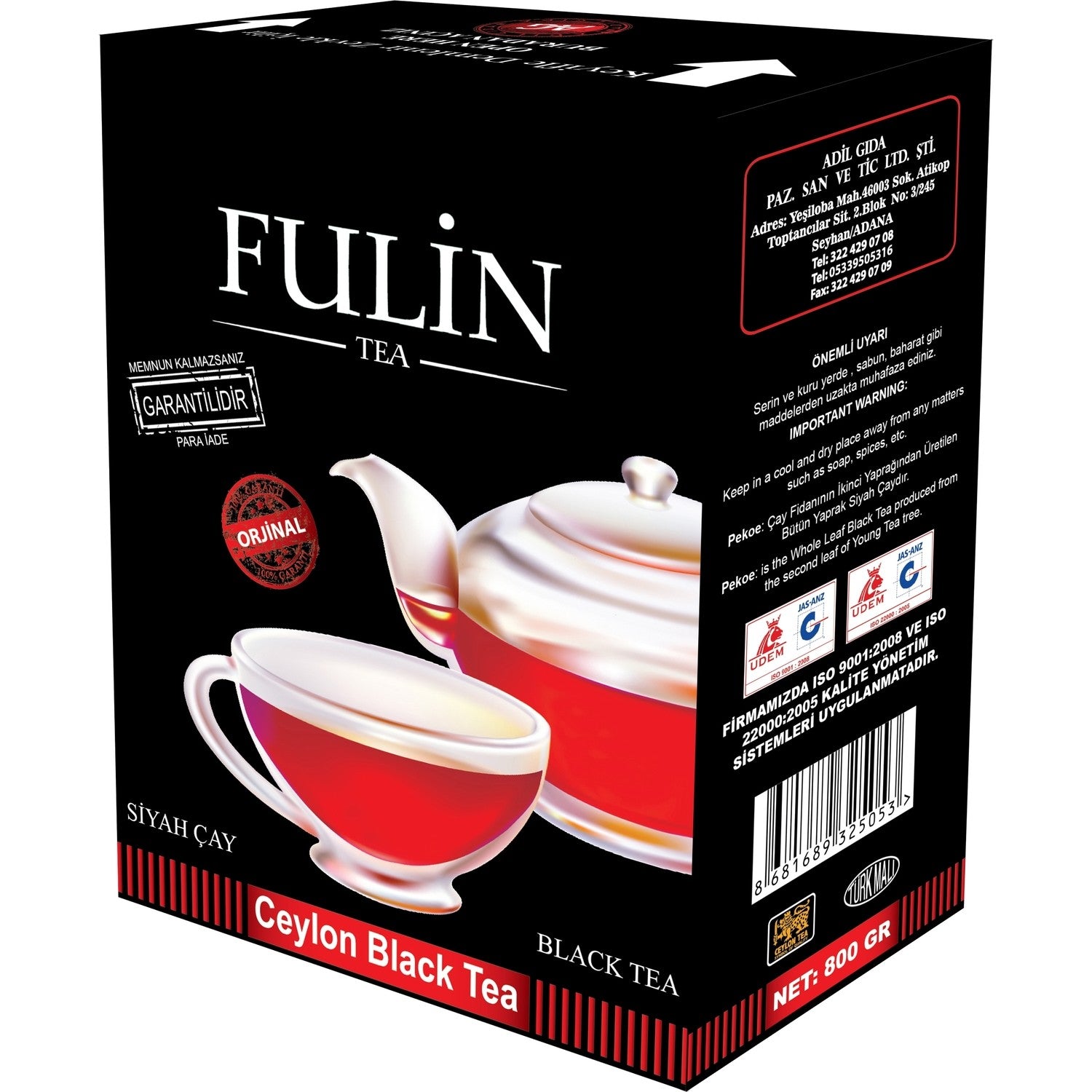 Fulin Ithal 1.Kalite loose leaf black tea 800 g - MALLTURK