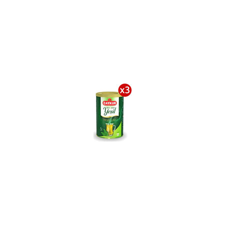 Caykur Dogu Karadeniz Iri Taneli green tea 3 x 150 g - natural and Katki Maddesi Icermeyen Ferahlatici flavor - MALLTURK