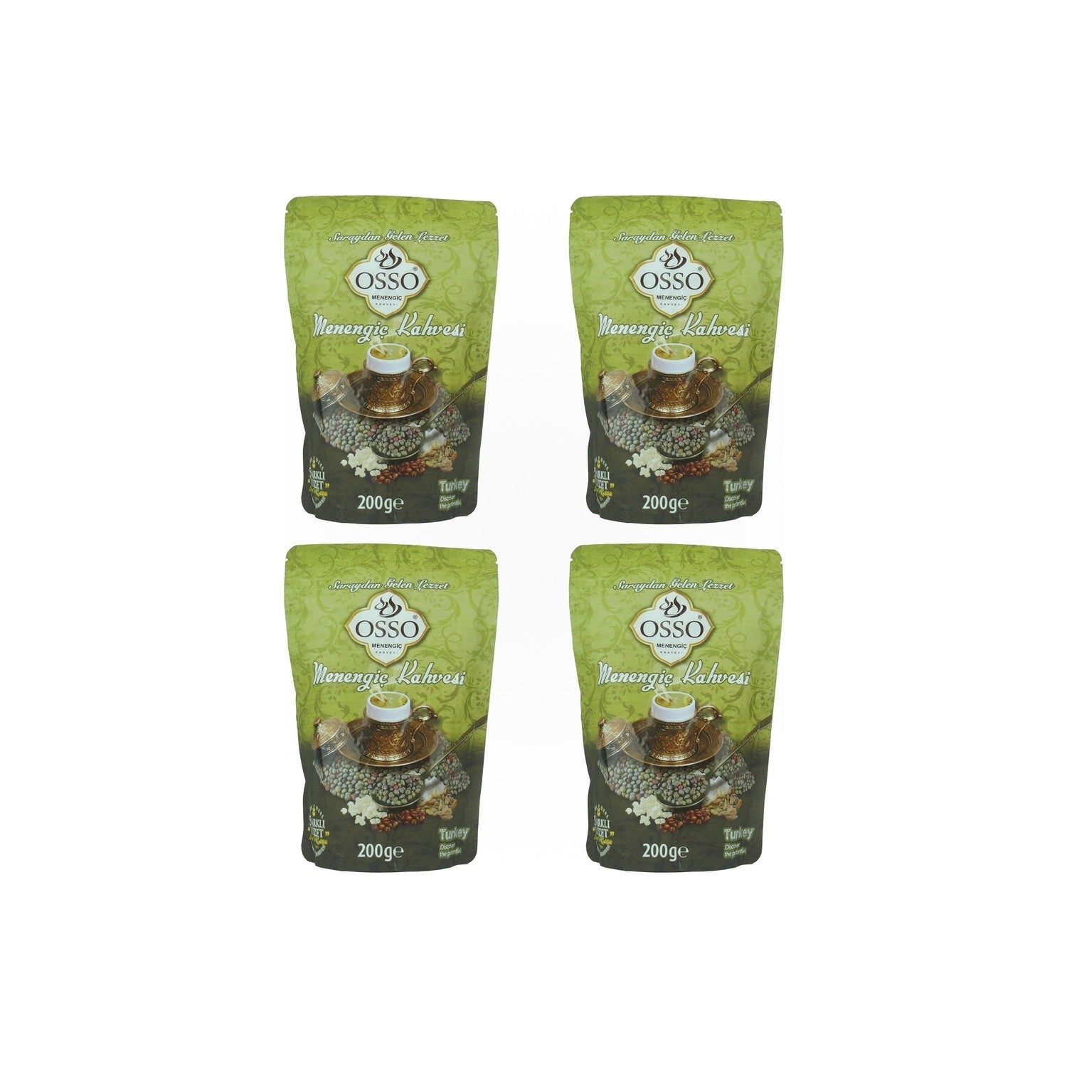 Ossomenengic Turkish Coffee - 200 gr 4-pack - Pure Coffee - MALLTURK