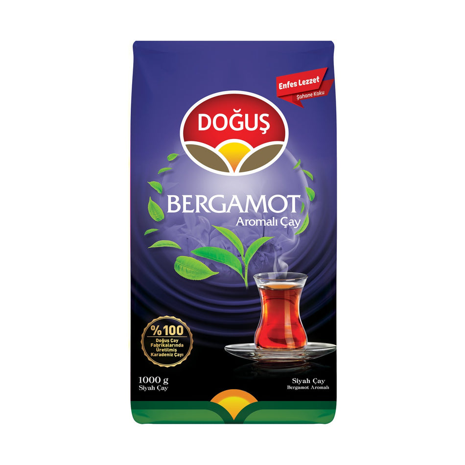 Dogus bergamot flavored black tea 1 kg %100 Karadeniz Harmani intense aroma and Zengin flavor