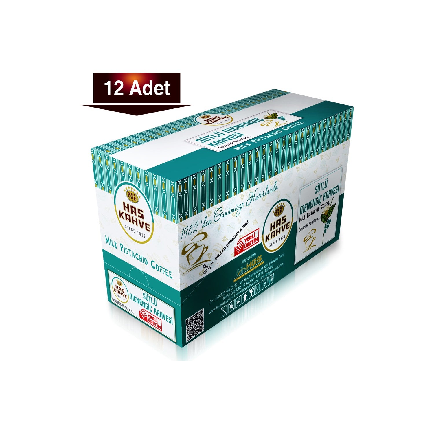 Has Coffee Milk-Based menengic Coffee, 12-Pack, 100g - MALLTURK