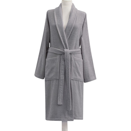 Tac Cotton Shawl Collar Bathrobe L/XL Anthracite - MALLTURK