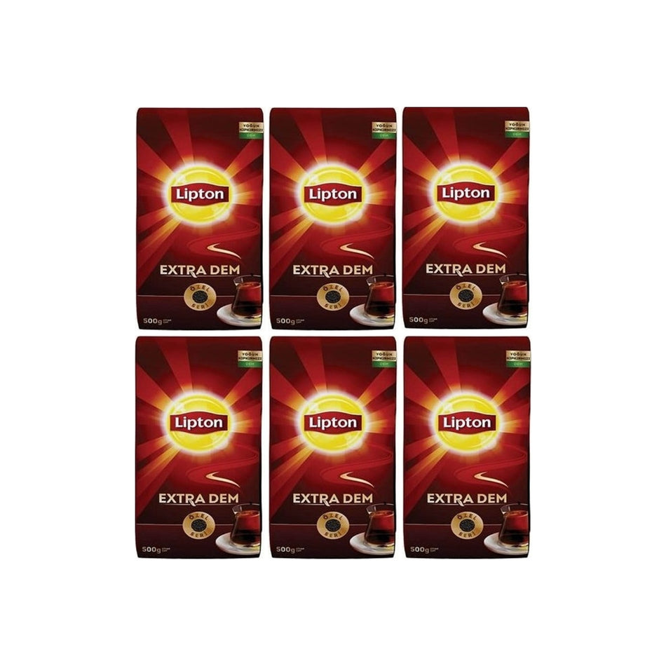 Lipton Extra Dem black tea 500 g 6-pack quality loose leaf tea Turkiye Menseli
