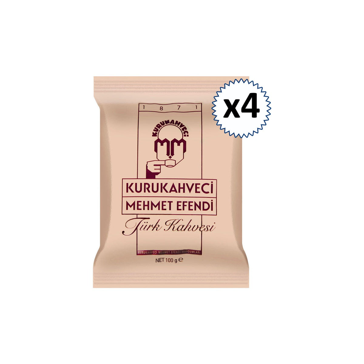 Kurukahveci Mehmet Efendi Turkish Coffee 100 gr x 4 pack - MALLTURK