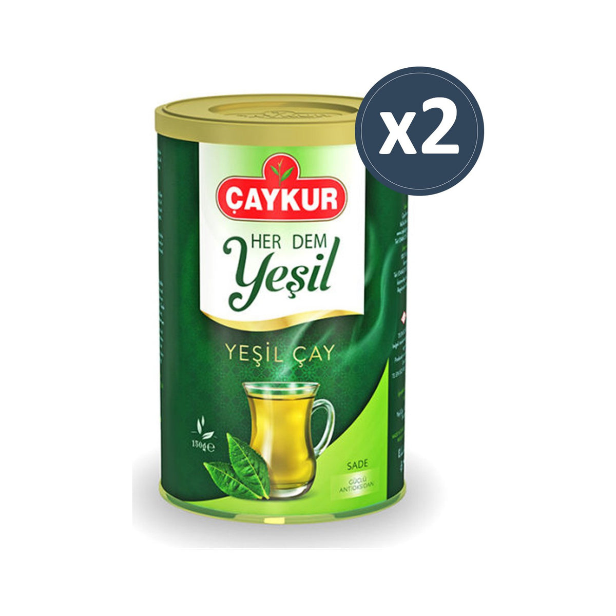 Caykur plain green tea 300 g loose leaf tea Pratik Teneke Kutuda Uzun Sure Taze Kalir - MALLTURK