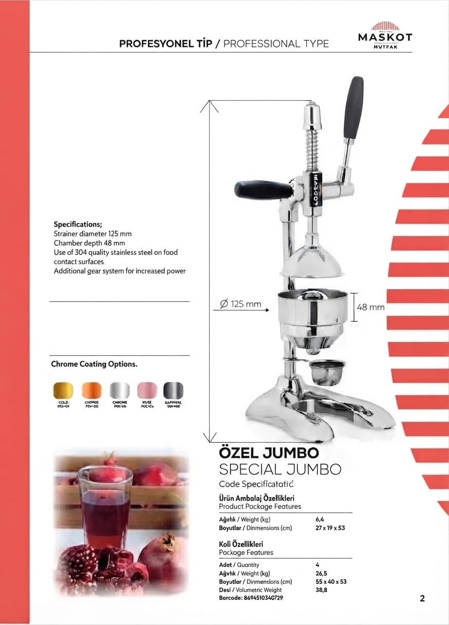 Maskot Jumbo Manual Juicer