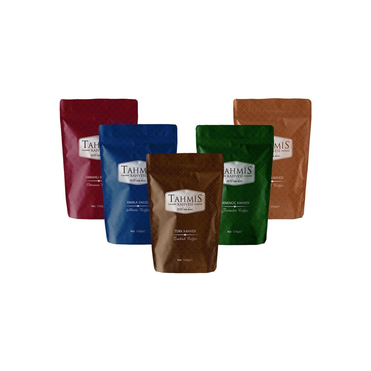 Tahmis 5-Piece Turkish Coffee Special Set 500 gr - Since 1635 - MALLTURK