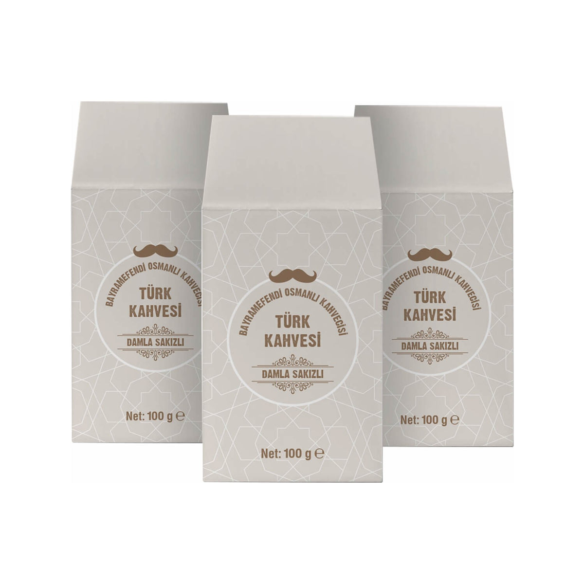 Bayramefendi Ottoman Coffee House Mastic Flavored Turkish Coffee Pack of 3 x 100 gr - MALLTURK
