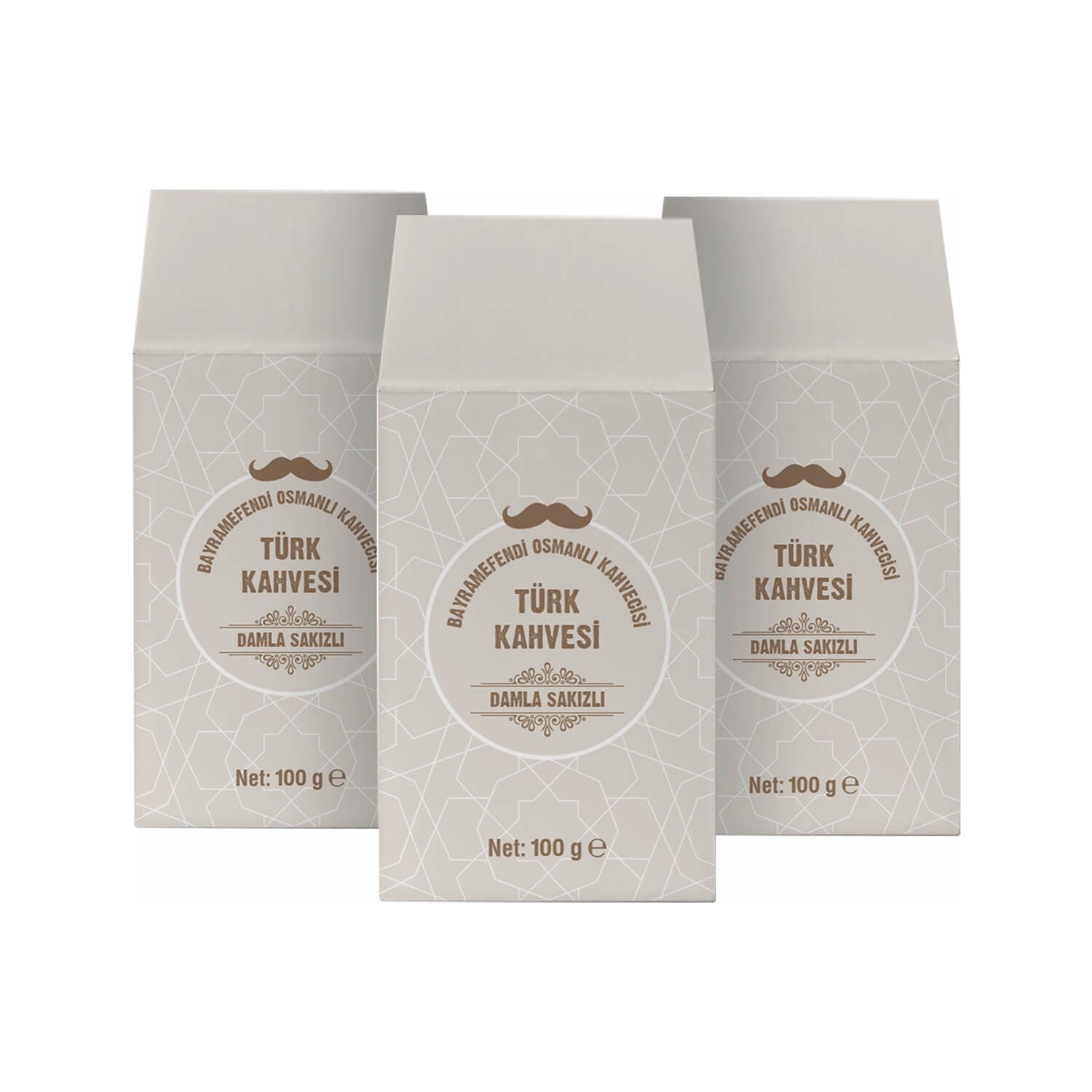 Bayramefendi Ottoman Coffee House Mastic Flavored Turkish Coffee Pack of 3 x 100 gr - MALLTURK