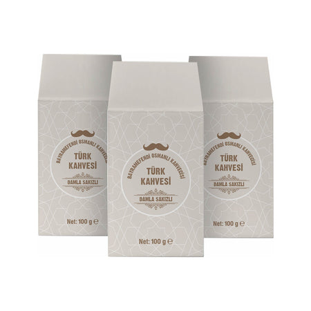 Bayramefendi Ottoman Coffee House Mastic Flavored Turkish Coffee Pack of 3 x 100 gr - MALLTURK