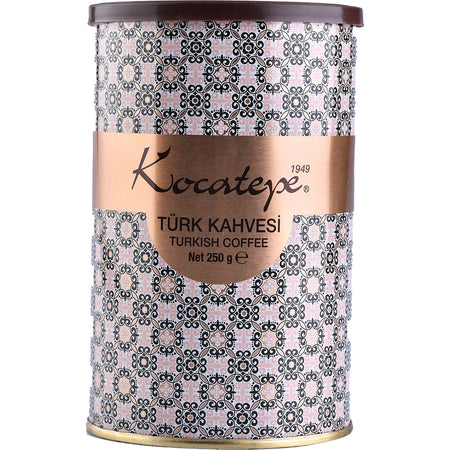 Kocatepe Coffee 250 gr Tin Turkish Coffee 100% Arabica Flavor: A Traditional Coffee Experience - MALLTURK