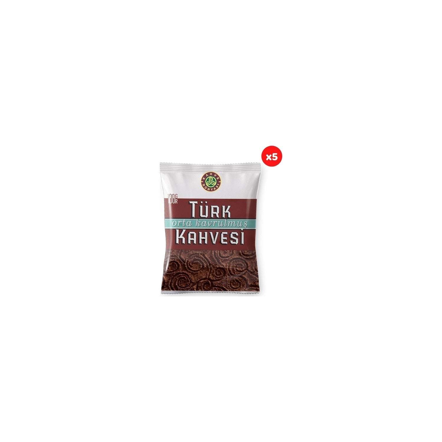 Coffee World Medium Roast Turkish Coffee 100 gr (5-Pack) - MALLTURK