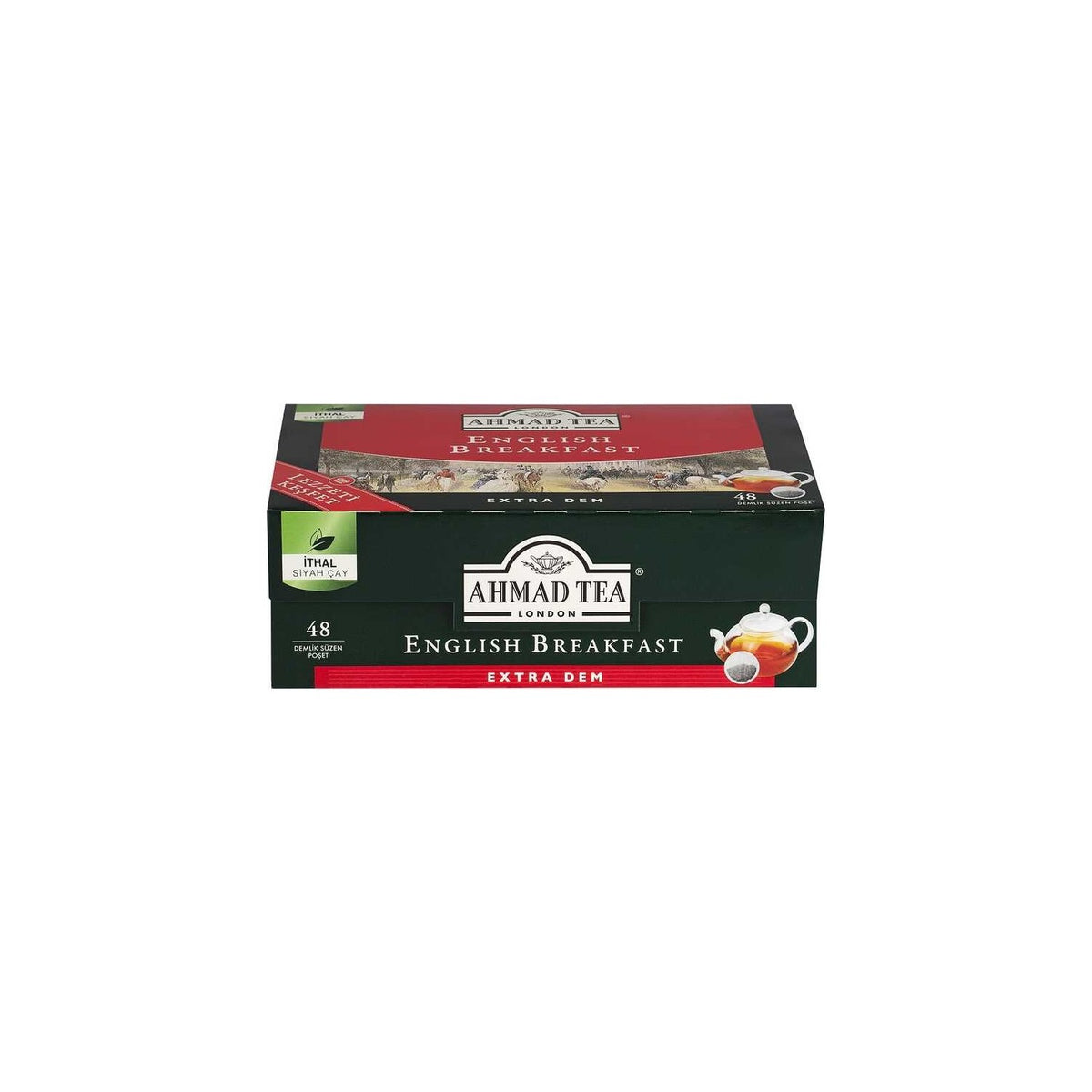 Ahmad Tea London English Breakfast teapot tea bags 3.2 g 48-pack - MALLTURK