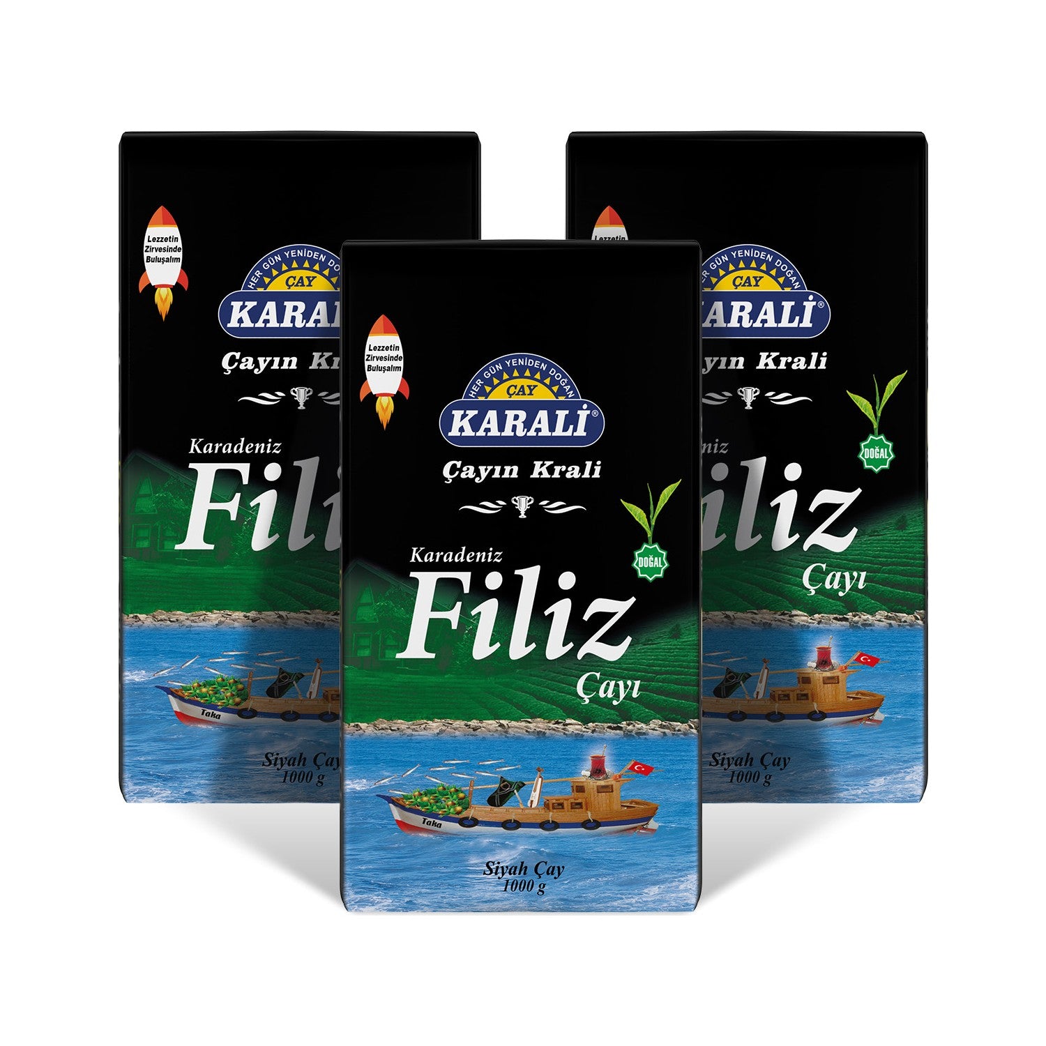 Karali tea Karadeniz sprout loose leaf tea 1 kg x 3'lu black tea quality natural aroma with - MALLTURK