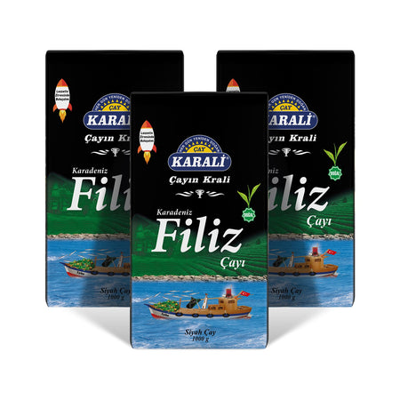 Karali tea Karadeniz sprout loose leaf tea 1 kg x 3'lu black tea quality natural aroma with - MALLTURK